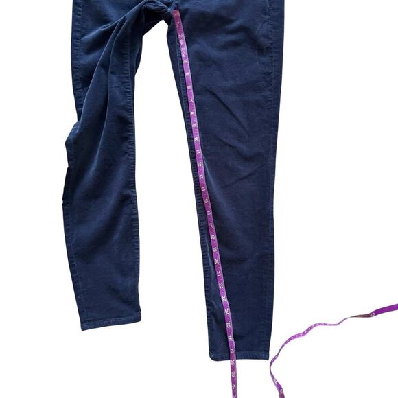 J Crew Pants Womens 28 Navy Blue Corduroy Skinny Stretch Ankle Classic Preppy - Picture 4 of 12